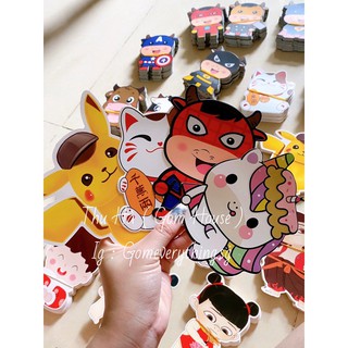 bao lì xì chibi hoạt hình xịn mix