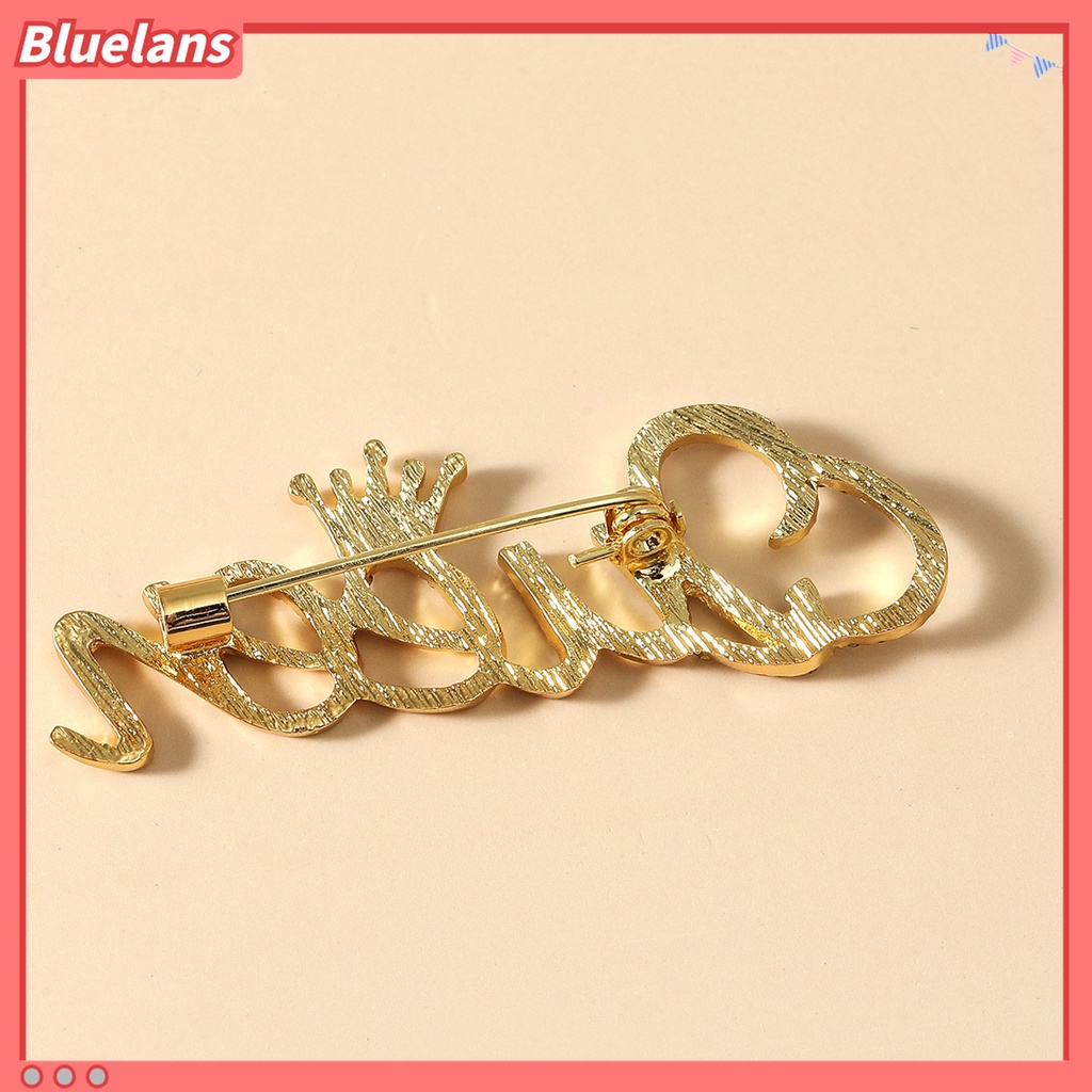 Ghim Cài Áo Hình Vương Miện Đính Đá Nhân Tạo Thời Trang Cho Nữ