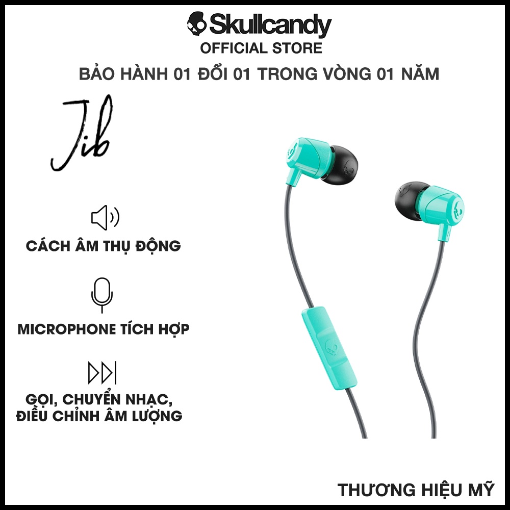 Tai nghe Skullcandy JIB In-Ear có Mic - Bảo hành 12 tháng chính hãng