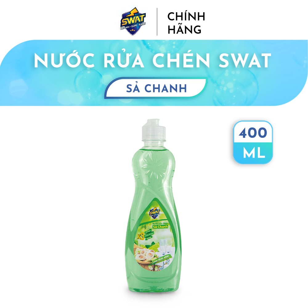 [Mã BMBAU50 giảm 7% đơn 99K] Nước Rửa Chén SWAT Siêu Sạch 400Gr Nhỏ Gọn