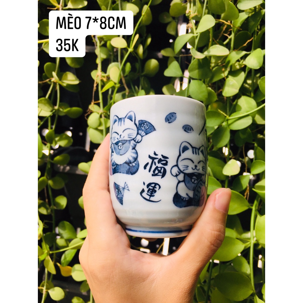GỐM NHẬT - BỘ SƯU TẬP LY KHÔNG QUAI XINH XẮN