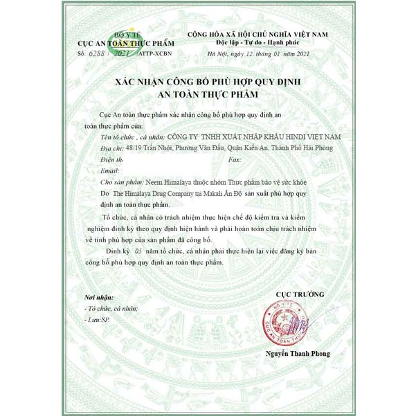 NEEM Himalaya hộp 60 viên Date 2026 nuôi dưỡng bảo vệ da hổ trợ cải thiên cho da mụn hàng Ấn Độ