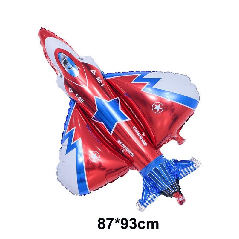 Bong Bóng Hình Máy Bay Chiến Đấu 87*93cm Dùng Trang Trí Tiệc Sinh Nhật Cho Bé
