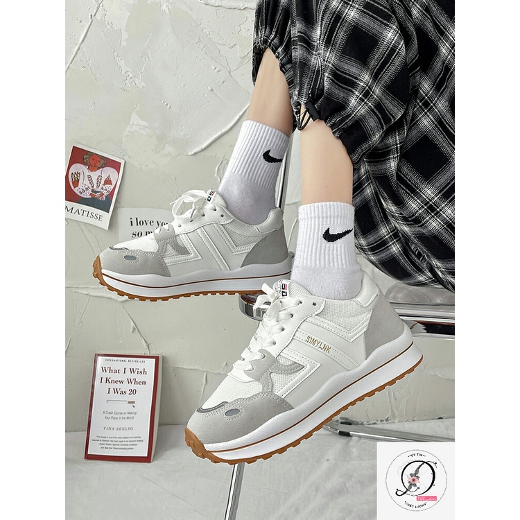 Giày thể thao sneaker nữ độn đế ulzzang phối 2 SỌC SE