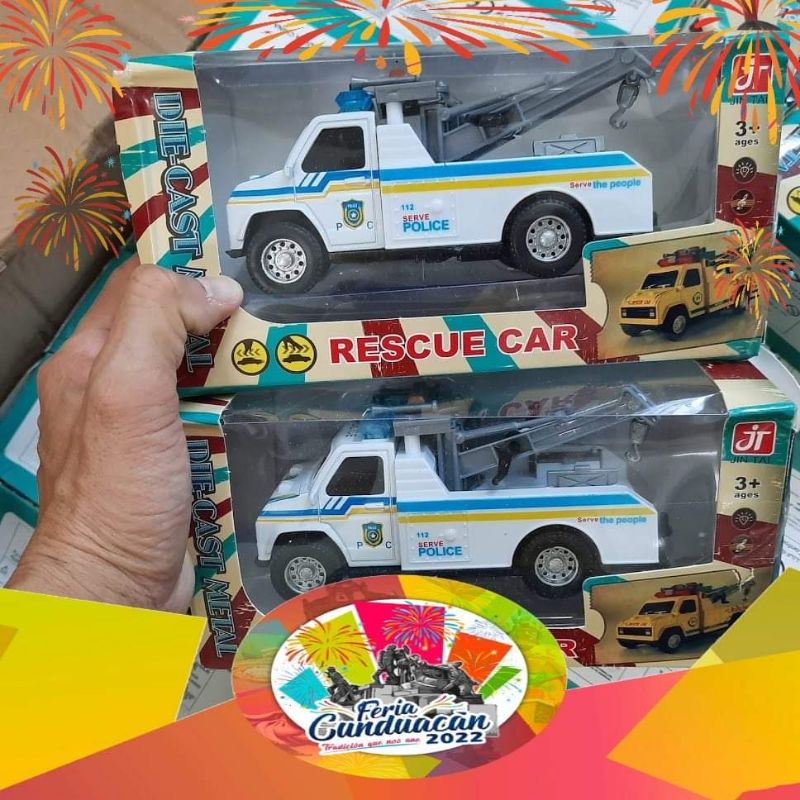 Xe cứu hộ cảnh sát kim loai tỉ lệ 1:32 âm thanh đèn