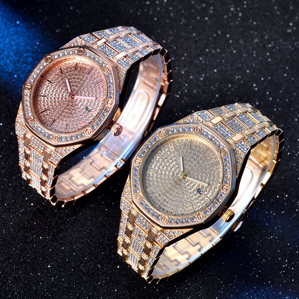 Đồng Hồ Quartz Nữ Dây Thép Không Gỉ Mạ Vàng Hồng Đính Đá Sang Trọng | BigBuy360 - bigbuy360.vn
