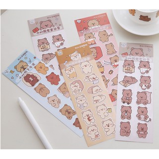 (ST024) Sticker gấu cute nhiều mẫu