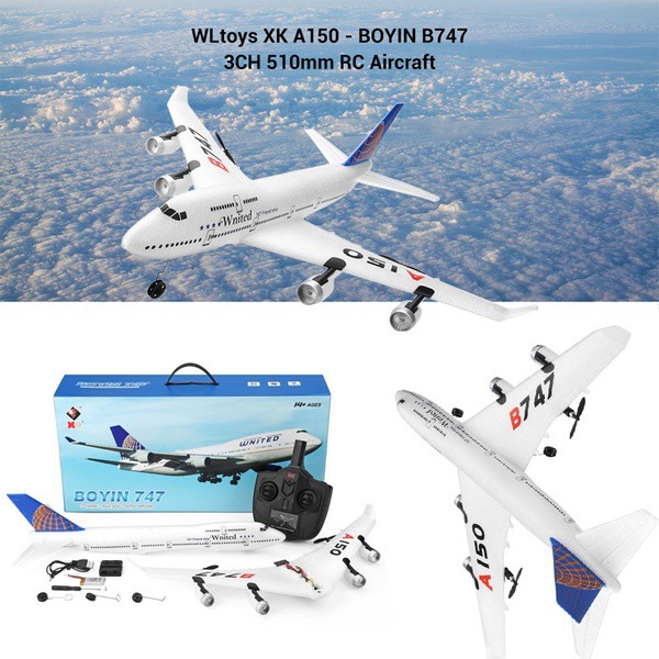 Máy Bay Cánh Bằng Điều Khiển Từ Xa Wltoys XK A150 2.4 GHz Thế Hệ Mới Cỡ Lớn