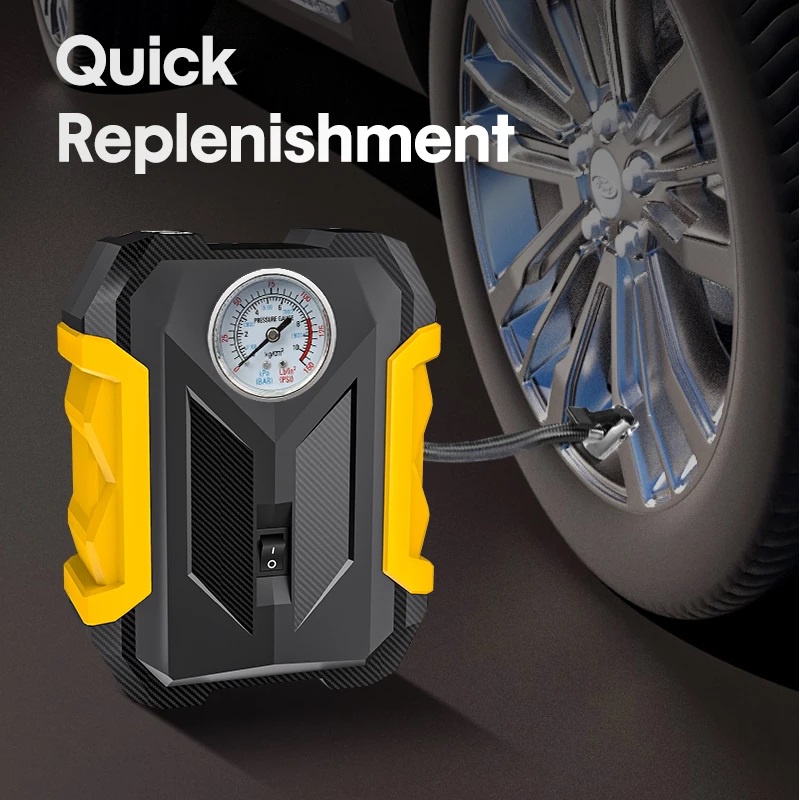 Bơm Xe Hơi 5 Chỗ - 7 Chỗ 150PSI, Bơm Lốp Ô Tô, Xe Hơi Điện Tử Tự Ngắt 12V