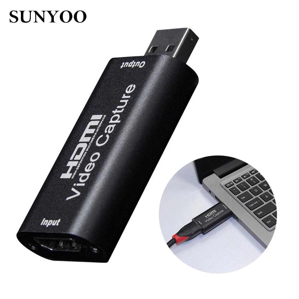 sunyoo HDMI To USB 2.0 Live Streaming HDMI Video Capture 4K 1080P For HD Game Video Recorder Novel