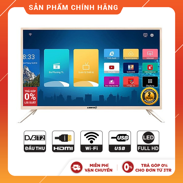 Smart Tivi Asanzo 43 inch Full HD 43AS560 - Phân Phối Chính Hãng