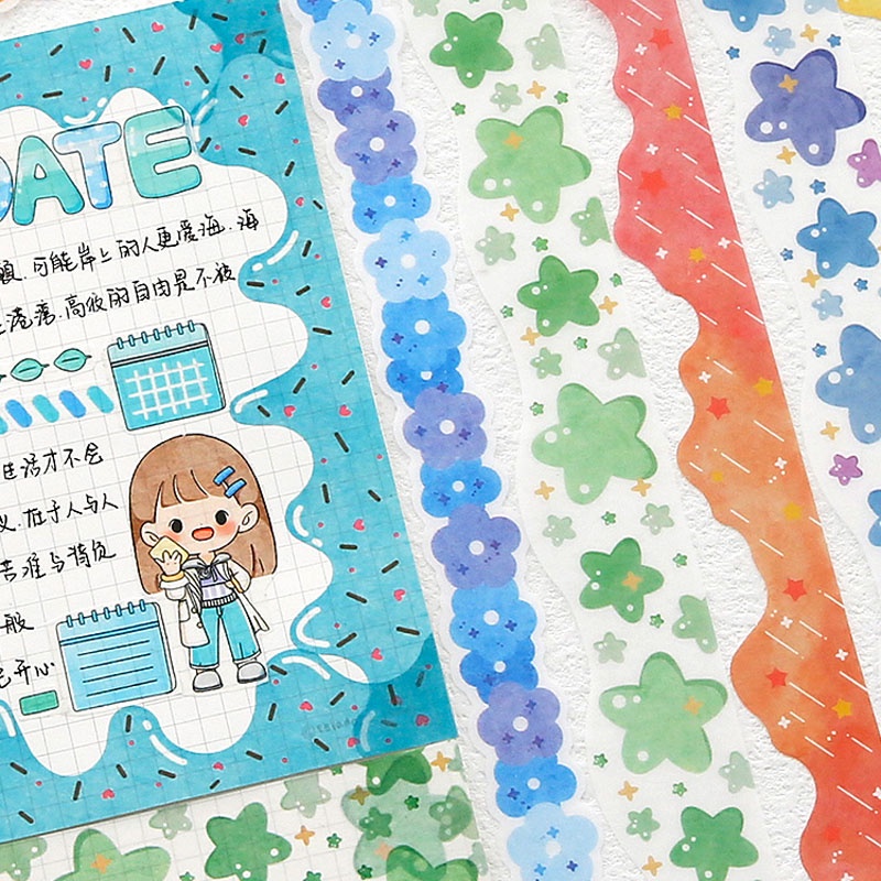 Bộ 20 Tờ Băng Keo Họa Tiết Ngôi Sao Kawaii Kẹo
