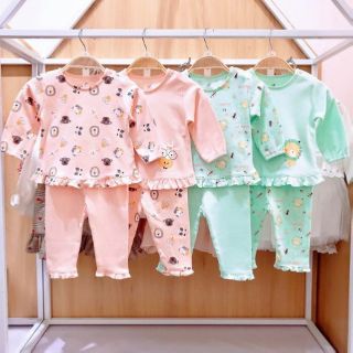 Set 2 bộ Lullaby bèo gấu vải cotton interlook New 2019 siêu mềm mịn, hàng cao cấp chính hãng