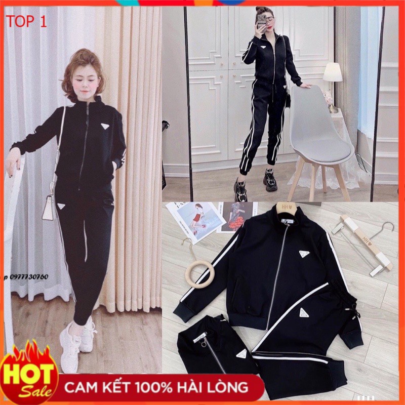 Bộ thể thao nữ thu đông có logo chất umi xịn không bai không xù