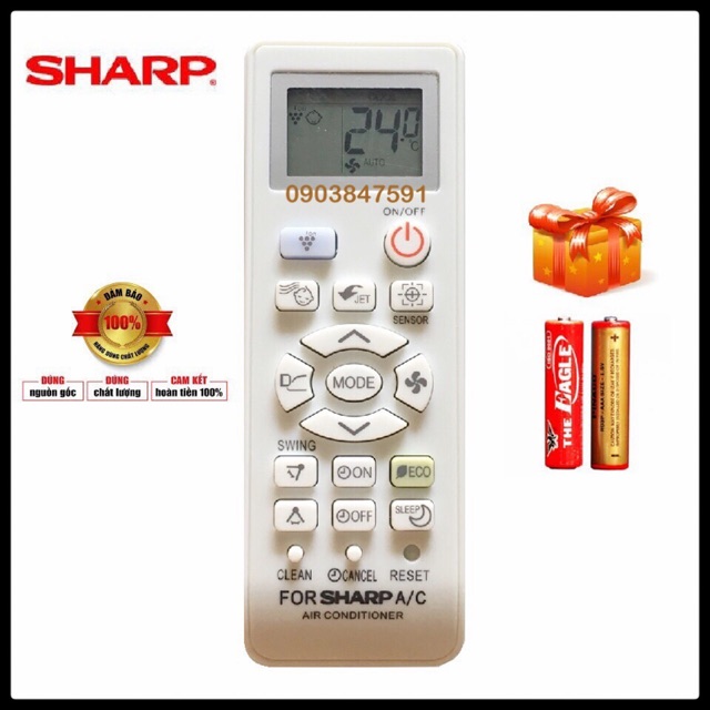 Điều khiển máy lạnh SHARP A/C CONDITIONER
