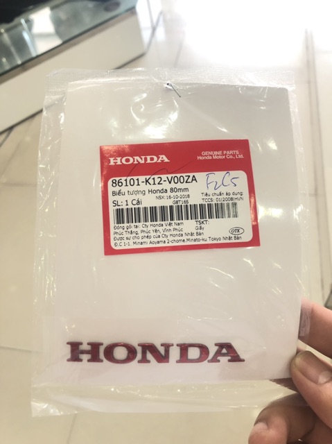 Tem Honda nổi chính hãng Honda.