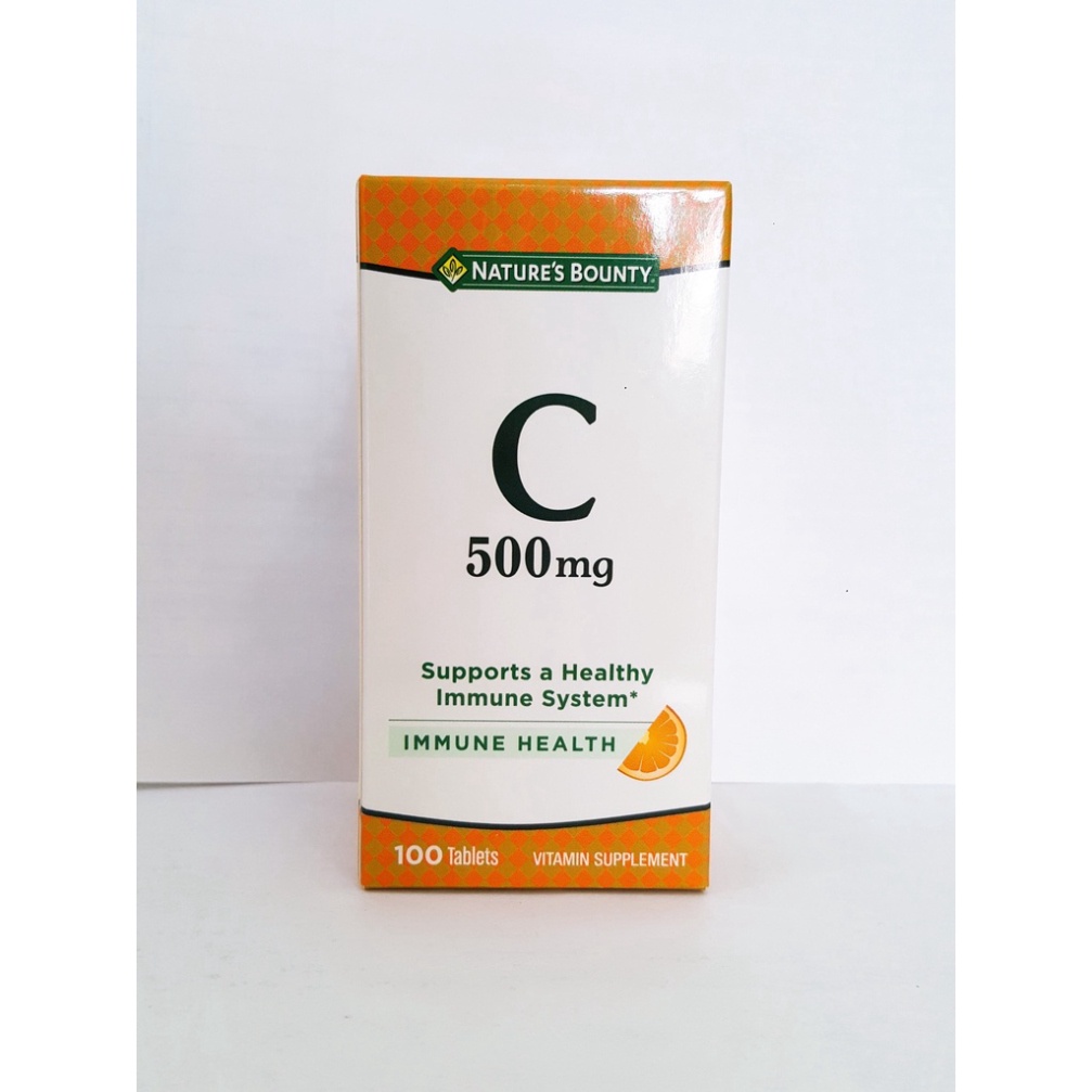 Viên Uống Bổ Sung Vitamin C 500mg Giúp Tăng Đề Kháng, Nâng Cao Sức Khỏe  Nature's Bounty Immune Health Hộp 100 Viên