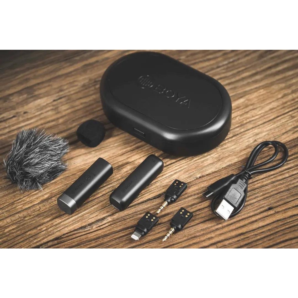 Micro Cài Áo Không Dây Cho Điện Thoại, Máy Ảnh 2.4G Boya BY-WM3D / BY-WM3U