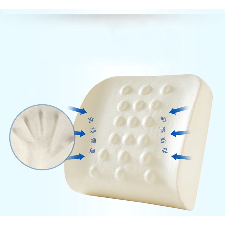 【Ready Stock】 Memory Foam Lumbar Support Back Massager Waist Car&amp;Seat Cushion With Breathable Cover LqbX