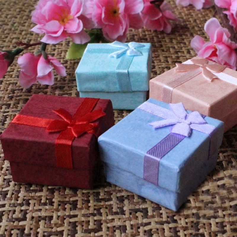 Bộ 1 hộp đựng đồ trang sức thắt nơ đẹp mắt
