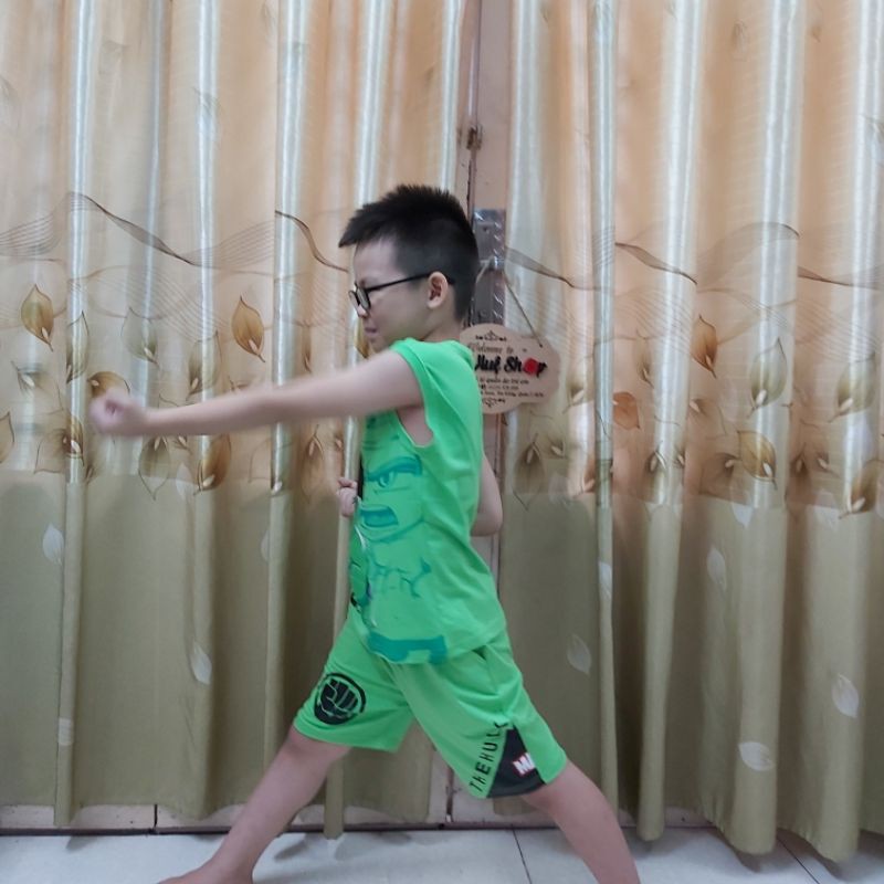 Bộ quần áo thời trang trẻ em [HÀNG MỚI VỀ] Bộ sát nách người xanh - Hàng SamKids