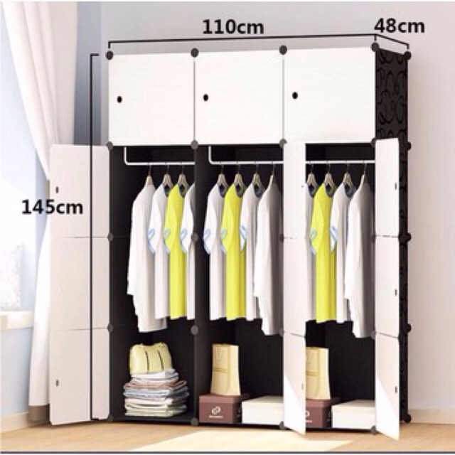 Tủ quần áo 12 ô size lớn mẫu mới