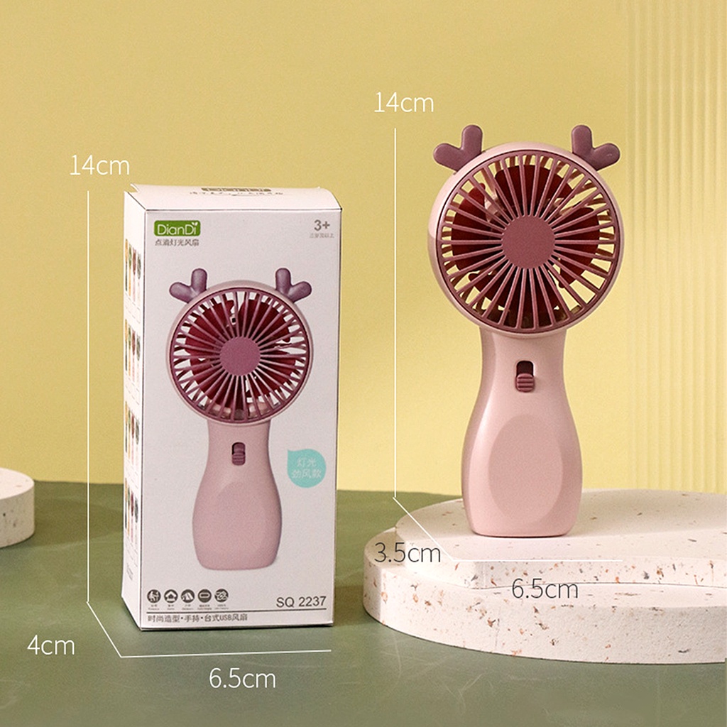 Quạt cầm tay mini sạc usb Jujiajia thiết kế dễ thương tiện dụng