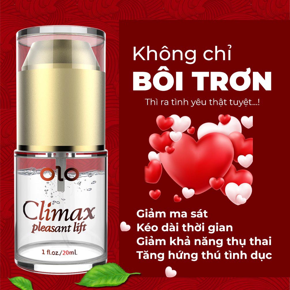 Gel Bôi Trơn OLO Climax Mùi Hương Cherry Gel Bôi Trơn Gốc Nước Tăng Khoái Cảm