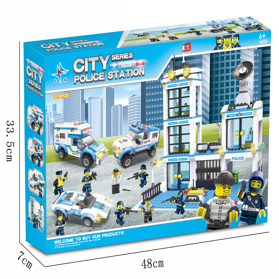 Lắp ráp Ghép Hình Trụ Sở Cảnh Sát POLICE CITY 818PCS SP622