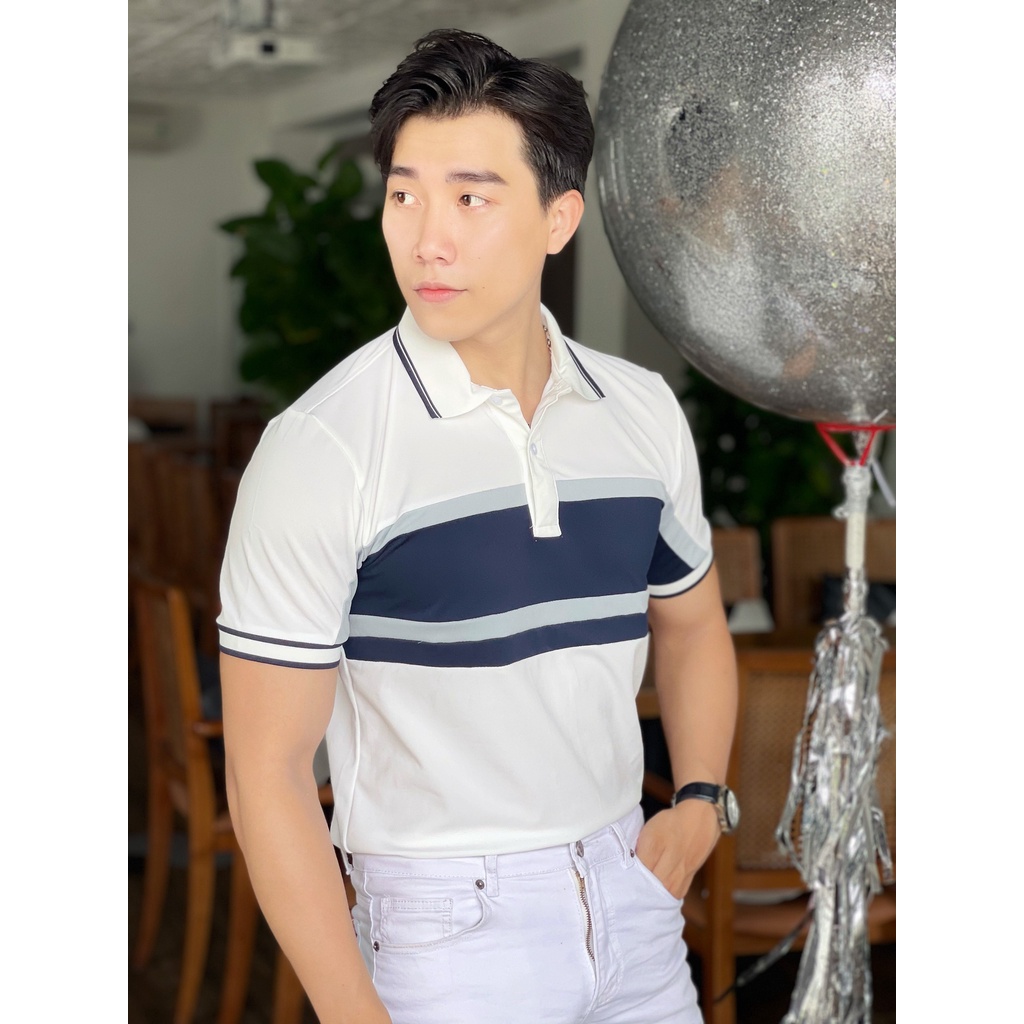 Áo polo nam cổ bẻ phối 3 màu siêu hot chất vải cá sấu Cotton xuất xịn,chuẩn form, sang trọng - thanh lịch TB035