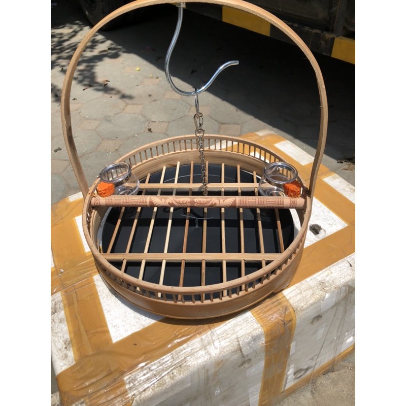 LỒNG CHIM CU GÁY LỒNG CHIM TRẦN ĐỦ PHỤ KIỆN KÈM XÍCH CAO CẤP