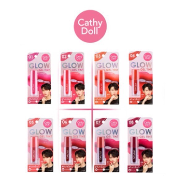 Cathy Doll Glow Gel Tint 2.4g,Son nước siêu lì Thái lan lâu trôi màu tự nhiên NỘI ĐỊA THÁI-anhduong.official.vn
