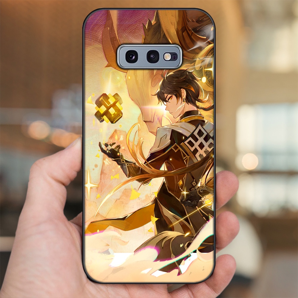 Ốp lưng Samsung S10e viền đen in hình Zhongli Genshin Impact