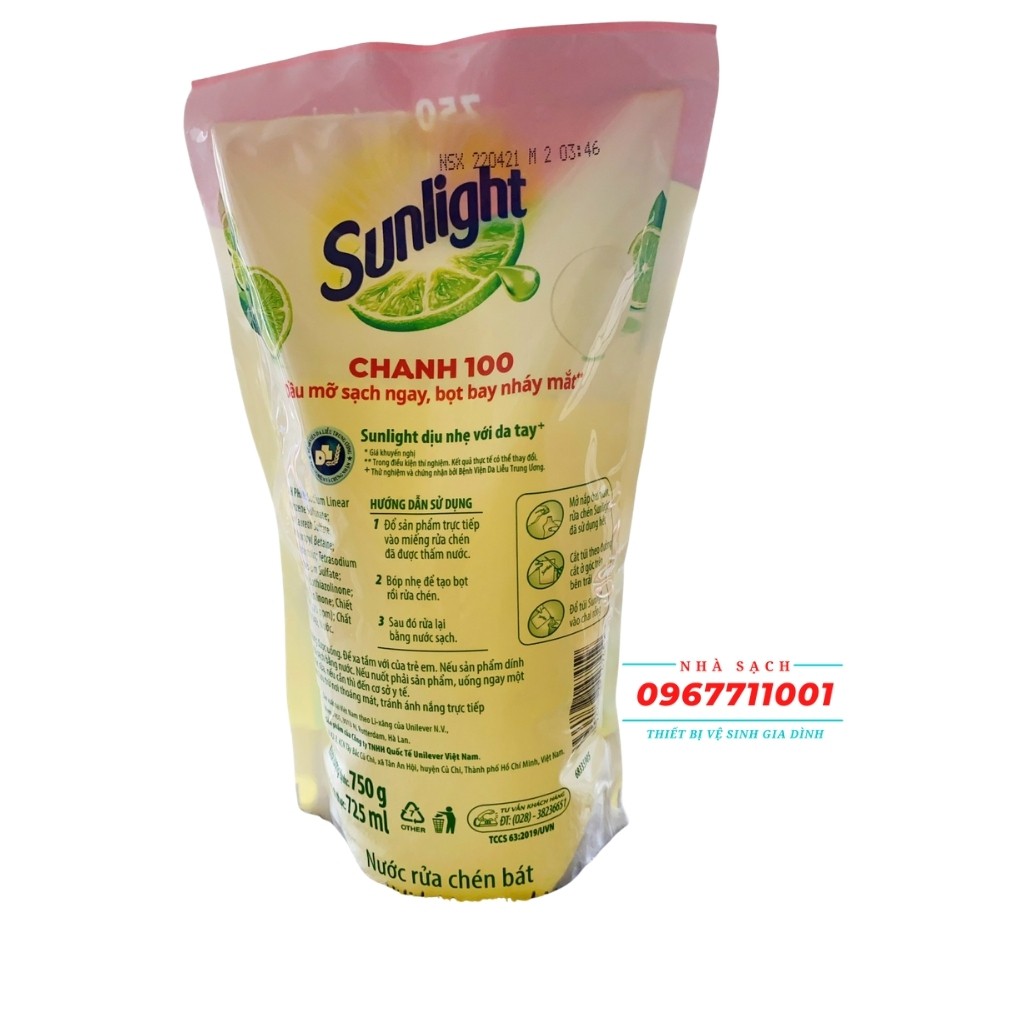 Nước Rửa Chén Sunlight 750g