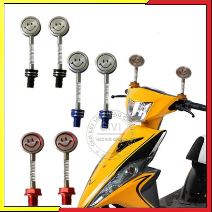 Ốc mặt cười lò xo 10li ren thuận gắn chân kính xe máy