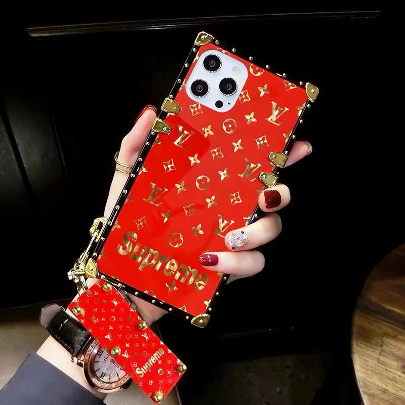 Ốp Điện Thoại Tráng Gương Hình Vuông Sang Trọng Kèm Dây Đeo Cho OPPO Reno 8 8z 7 4G 7z 5G 6 Pro 5 5F 6z 4F