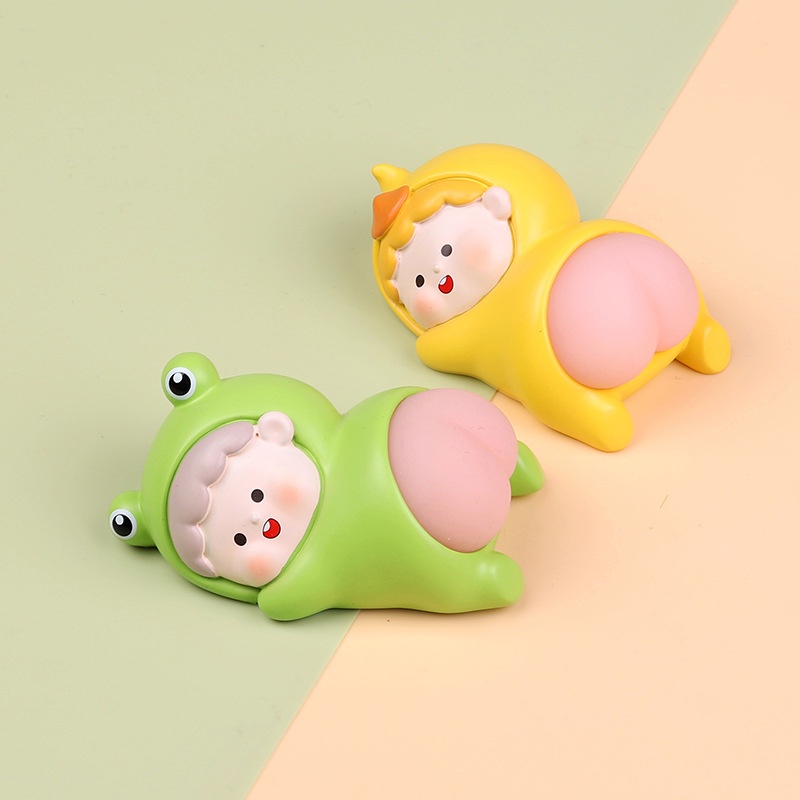 Mô hình silicon mông em bé co giãn xả stress đáng yêu làm quà tặng bạn bè, người thân, trang trí bàn học, góc  học tập-R