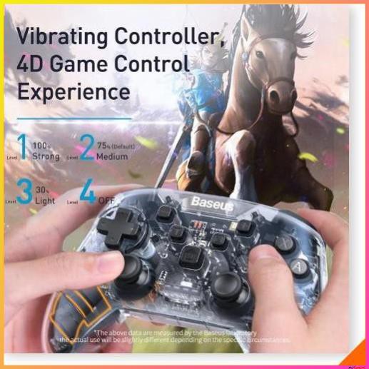 Tay Cầm Chơi Game Trong Suốt Baseus Gamo Motion Sensing Vibrating Gamepad Cho Máy Nintendo Switch Bluetooth - TrueStore