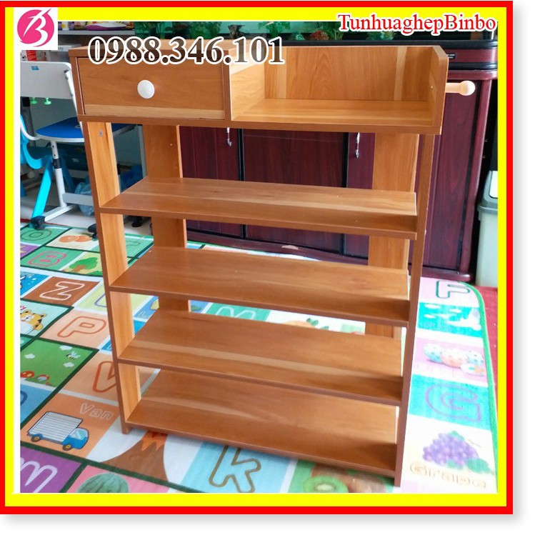 [Xả hàng]Tủ giày gỗ - kệ giày gỗ 5 tầng đa năng gỗ ép cao cấp kích thước 60*24*85cm