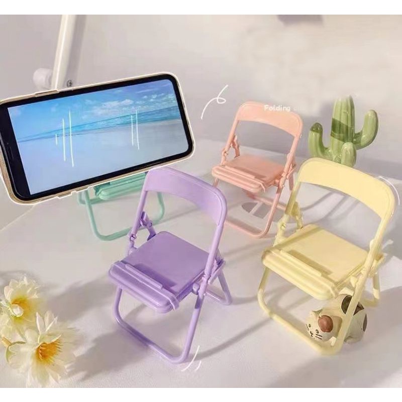 Giá đỡ điện thoại hình ghế (4 màu),,,