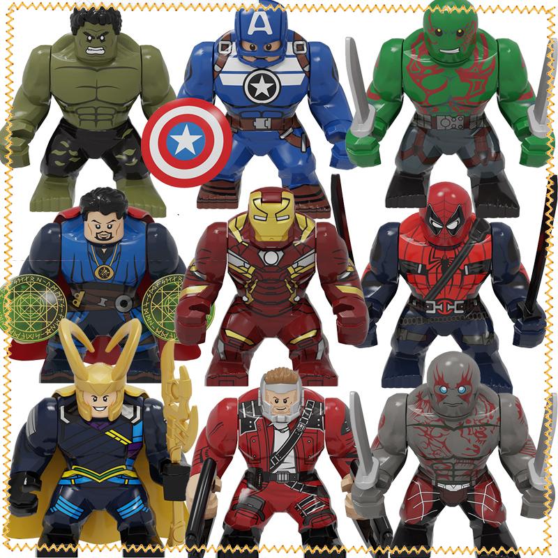 MARVEL đồ chơi trẻ em Lego Xếp Hình Nhân Vật Siêu Anh Hùng Cho Bé