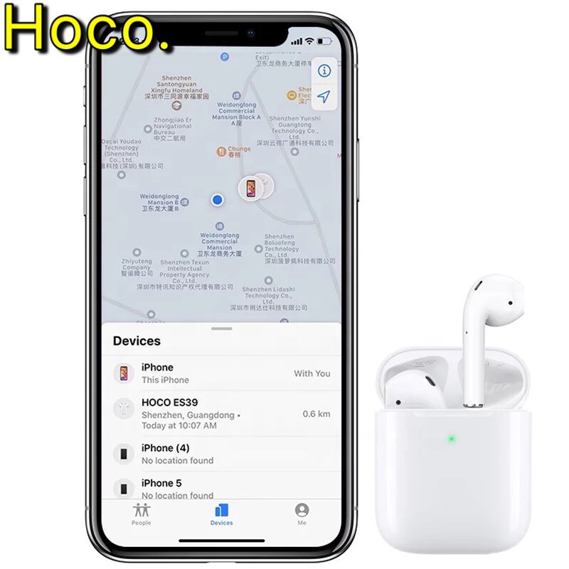 Tai nghe bluetooth Hoco ES39 phiên bản đặc biệt, kết nối không dây hỗ trợ định vị, đổi tên - Hàng Chính Hãng
