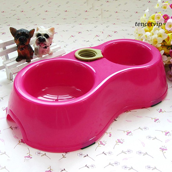 Bát ăn uống tự động hai ngăn tiện dụng cho thú cưng