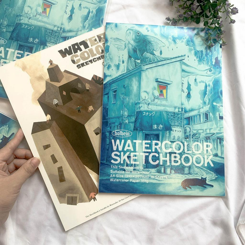 Sổ Vẽ Sketchbook Holbein - Sổ Vẽ Màu Nước Marker Holbein Nhật Bản