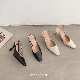 Slingbacks mũi vuông gót mảnh cao 5cm