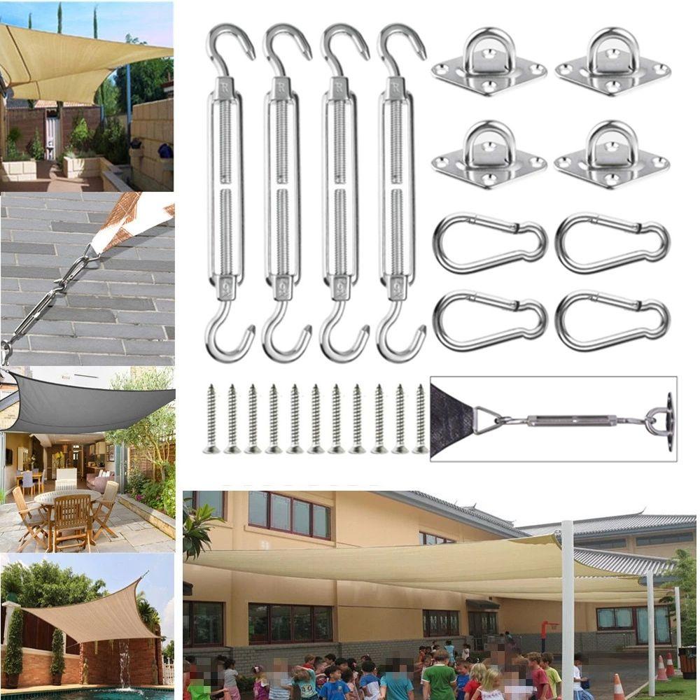 WTTLE Bộ Kẹp Cố Định Mái Hiên Bằng Thép Không Gỉ Tiện Dụng Cho Gia Đình