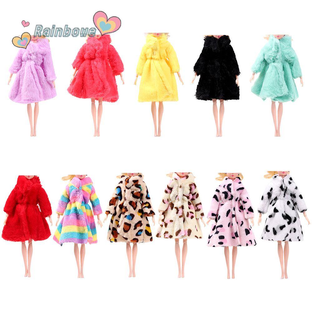 Đầm dài nhiều màu thời trang mùa đông cho búp bê 27-29cm