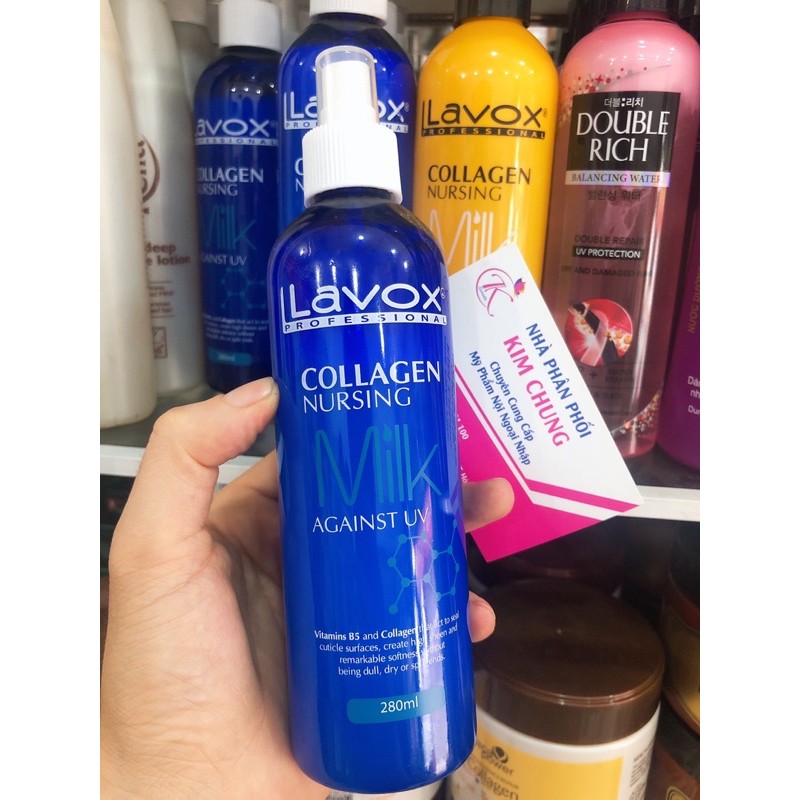 Sữa dưỡng tóc Collagen chống tia UV nuôi dưỡng tóc Lavox 280ml