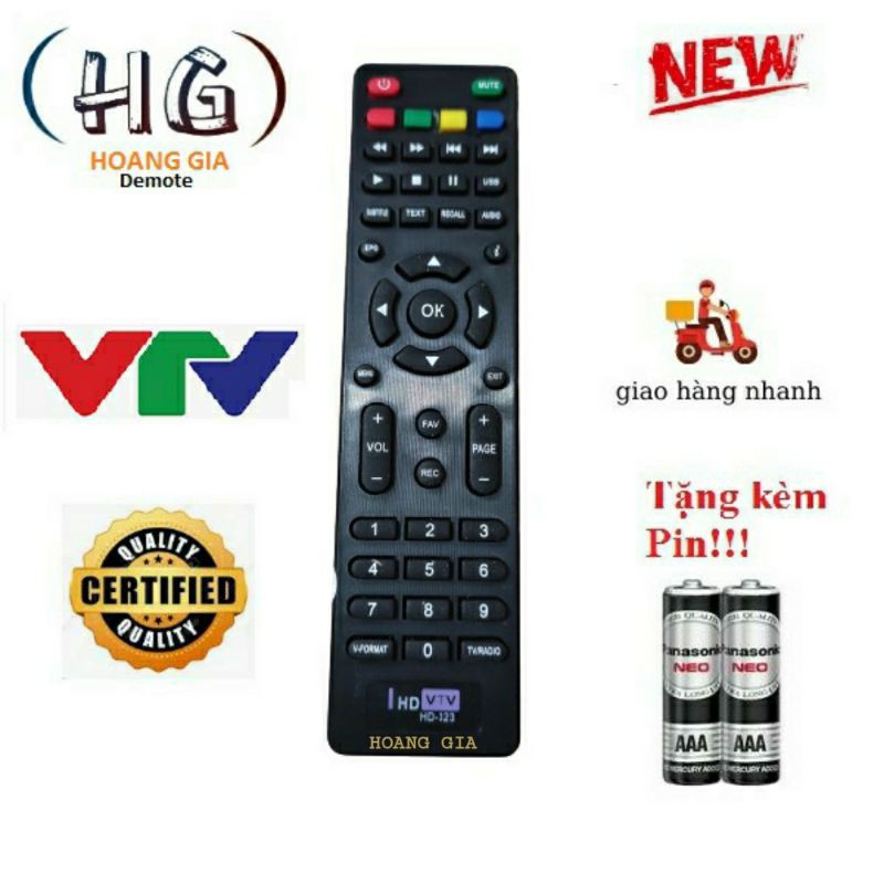 REMOTE ĐIỀU KHIỂN ĐẦU THU KĨ THUẬT SỐ VTV-HD323 CHẤT LƯỢNG CAO