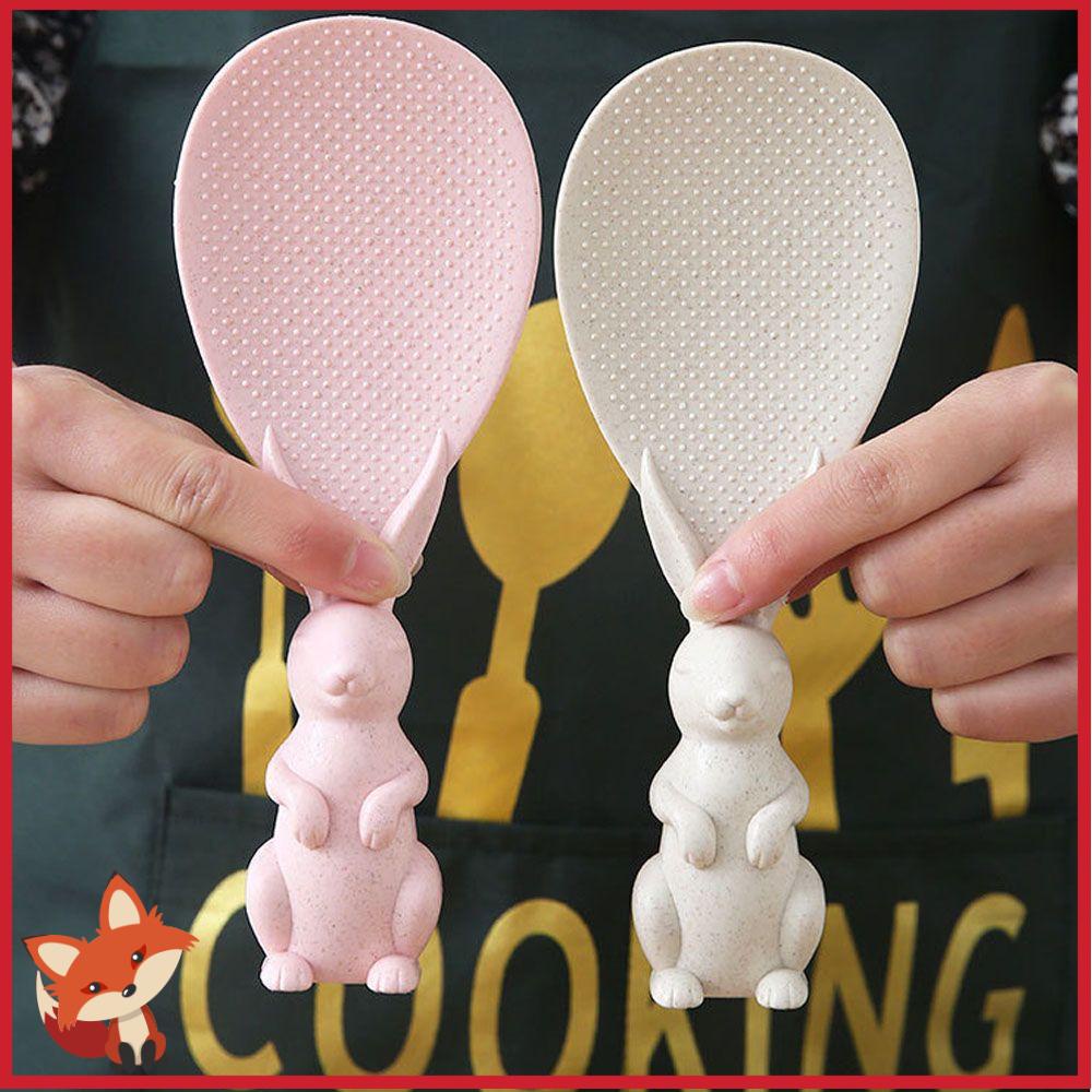 Muỗng Múc Cơm Bằng Lúa Mạch Chống Dính Hình Thỏ Dễ Thương Sáng Tạo 2021